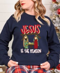 vintage christmas sweatshirt jesus is the reason for the season christian apparel with inspirational religious quotes 2fkh9 scaled