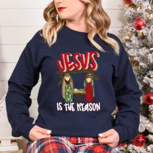 vintage christmas sweatshirt jesus is the reason for the season christian apparel with inspirational religious quotes 2fkh9 scaled