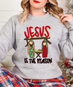 vintage christmas sweatshirt jesus is the reason for the season christian apparel with inspirational religious quotes 8pfdj scaled