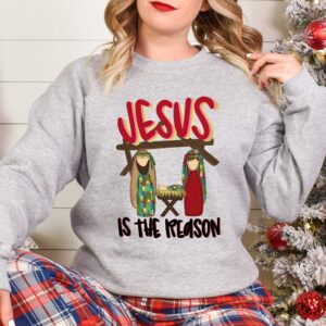 vintage christmas sweatshirt jesus is the reason for the season christian apparel with inspirational religious quotes 8pfdj scaled