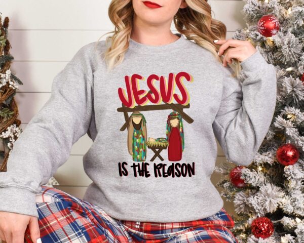 vintage christmas sweatshirt jesus is the reason for the season christian apparel with inspirational religious quotes 8pfdj scaled