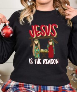 vintage christmas sweatshirt jesus is the reason for the season christian apparel with inspirational religious quotes fadju scaled