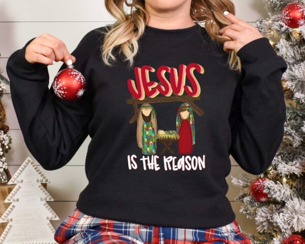 vintage christmas sweatshirt jesus is the reason for the season christian apparel with inspirational religious quotes fadju scaled