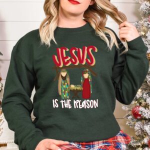 vintage christmas sweatshirt jesus is the reason for the season christian apparel with inspirational religious quotes pofmo scaled