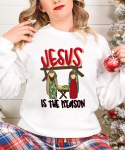 vintage christmas sweatshirt jesus is the reason for the season christian apparel with inspirational religious quotes zgzff scaled