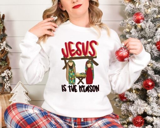 vintage christmas sweatshirt jesus is the reason for the season christian apparel with inspirational religious quotes zgzff scaled