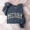 vintage christmas sweatshirt merry and bright crewneck with checkered design for religious christian faith celebrations gtmvf