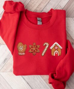 vintage christmas sweatshirt merry and bright design gingerbread cookies crewneck trendy holiday apparel for festive celebrations chvul scaled