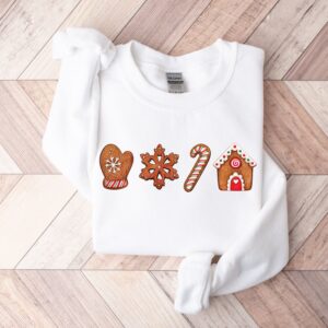 vintage christmas sweatshirt merry and bright design gingerbread cookies crewneck trendy holiday apparel for festive celebrations jhyzm