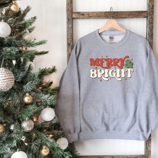 vintage christmas sweatshirt merry and bright design plus size holiday t shirt for women comfortable and stylish christmas apparel fd6hj scaled