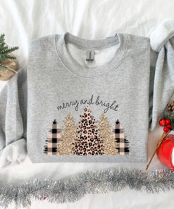 vintage christmas sweatshirt merry and bright tree design with leopard pattern for halloween and holiday celebrations jvto9 scaled