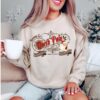 vintage christmas sweatshirt north pole brewing co retro santa design for winter parties and holiday celebrations s5hqb