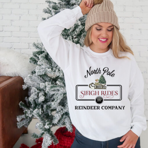 vintage christmas sweatshirt north pole design cozy crewneck for holiday celebrations featuring santa graphic print ko6ln scaled