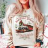 vintage christmas sweatshirt north pole express train design retro style comfortable fit for holiday celebrations vzft2