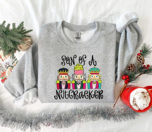 vintage christmas sweatshirt nutcracker design comfortable long sleeve shirt for holiday celebrations and new year gatherings yucja scaled