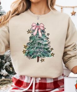 vintage christmas sweatshirt o come let us adore him religious design comfortable family wear for holiday celebrations gzk8k scaled