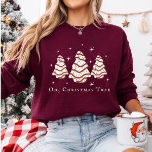 vintage christmas sweatshirt oh christmas tree design with merry and bright theme for winter celebrations ijfxi