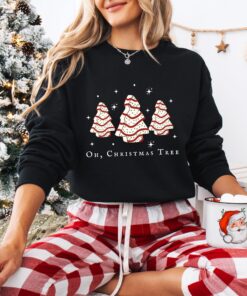 vintage christmas sweatshirt oh christmas tree design with merry and bright theme for winter celebrations svlsp scaled