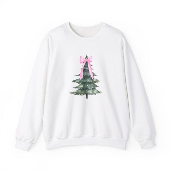 vintage christmas sweatshirt pink bow crewneck with holiday tree design for a girly look plgvn