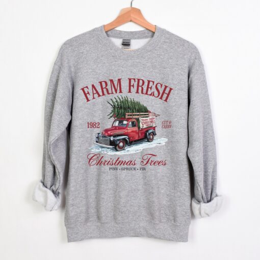 vintage christmas sweatshirt retro farm fresh trees design soft crewneck apparel for holiday celebrations 3zejz scaled