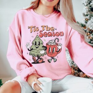 vintage christmas sweatshirt retro holiday design comfortable fit for festive celebrations gjb6u