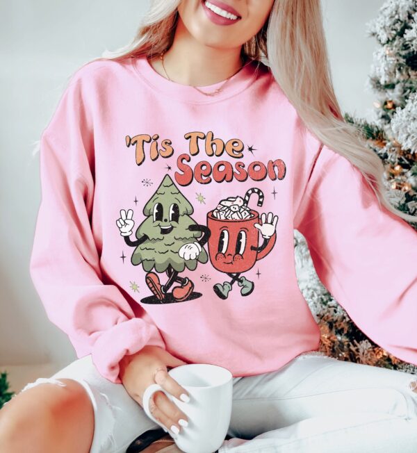 vintage christmas sweatshirt retro holiday design comfortable fit for festive celebrations gjb6u