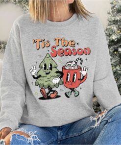 vintage christmas sweatshirt retro holiday design comfortable fit for festive celebrations mqwb5