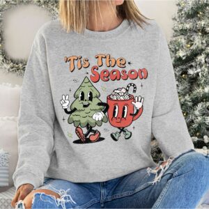 vintage christmas sweatshirt retro holiday design comfortable fit for festive celebrations mqwb5