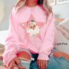vintage christmas sweatshirt retro pink santa claus shirt classic family holiday top for winter celebrations kor2z