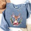 Vintage Christmas Sweatshirt Retro Pinky Reindeer Design Comfort Colors T-Shirt for Women Ideal for Holiday Wear and Festive Gatherings 9 vintage christmas sweatshirt retro pinky reindeer design comfort colors t shirt for women ideal for holiday wear and festive gatherings f5lob