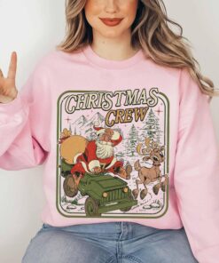 vintage christmas sweatshirt retro santa claus design family hoodie for holiday gatherings comfortable and stylish apparel 0uq59