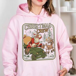 vintage christmas sweatshirt retro santa claus design family hoodie for holiday gatherings comfortable and stylish apparel on3vt