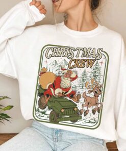 vintage christmas sweatshirt retro santa claus design family hoodie for holiday gatherings comfortable and stylish apparel yiazq