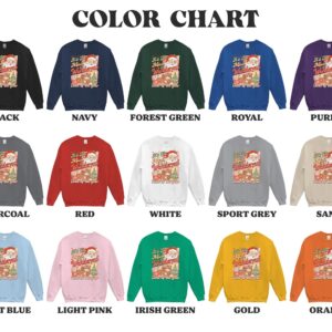 vintage christmas sweatshirt retro santa claus design featuring hot cocoa and gingerbread elements for holiday comfort ufpwe scaled