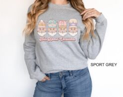 vintage christmas sweatshirt retro santa design oversized holiday shirt for fun festive celebrations and nutcracker themes 6jk0x
