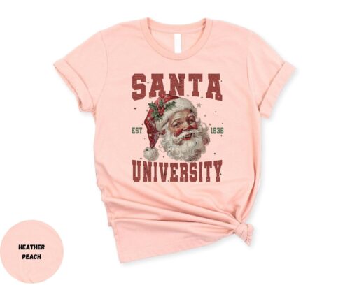 vintage christmas sweatshirt retro santa university design comfortable fit for women