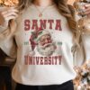 vintage christmas sweatshirt retro santa university design comfortable fit for women mqbcm