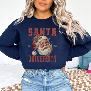 vintage christmas sweatshirt retro santa university design comfortable fit for women u2zn6