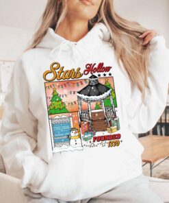 vintage christmas sweatshirt stars hollow festival hoodie winter tree design inspired by tv show connecticut hqxz3