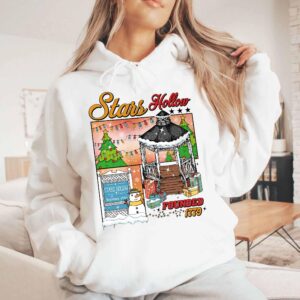 vintage christmas sweatshirt stars hollow festival hoodie winter tree design inspired by tv show connecticut hqxz3