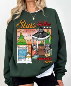 vintage christmas sweatshirt stars hollow festival hoodie winter tree design inspired by tv show connecticut odj0f