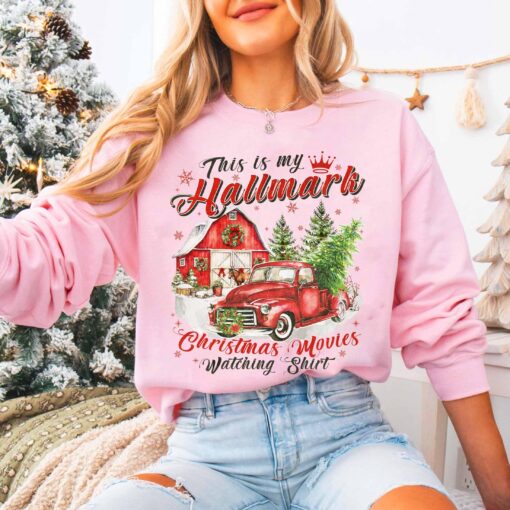 vintage christmas sweatshirt this is my hallmark movie watching hoodie unisex winter apparel for holiday celebrations cijde