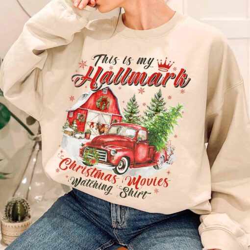 vintage christmas sweatshirt this is my hallmark movie watching hoodie unisex winter apparel for holiday celebrations pchy4