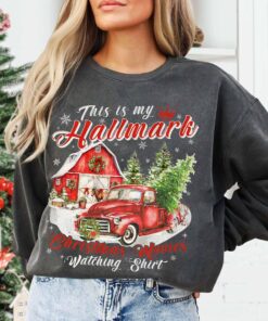 vintage christmas sweatshirt this is my hallmark movie watching hoodie unisex winter apparel for holiday celebrations ytj6t