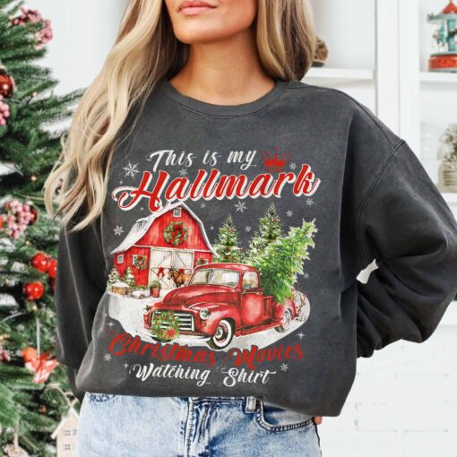 vintage christmas sweatshirt this is my hallmark movie watching hoodie unisex winter apparel for holiday celebrations ytj6t