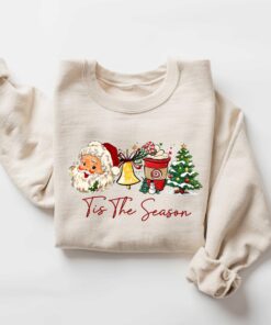 vintage christmas sweatshirt tis the season design comfortable winter apparel for holiday celebrations eccpe scaled