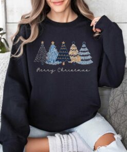 vintage christmas sweatshirt tis the season design with cake tree print for women holiday apparel jvxrs scaled