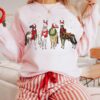 vintage christmas sweatshirt unisex crewneck with country horses design for festive season casual wear 7pk3c