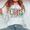 vintage christmas sweatshirt with animal print and lights design for christmas lights lovers and fun holiday celebrations 8pysw