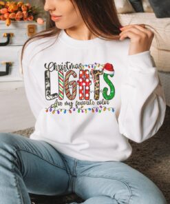 vintage christmas sweatshirt with animal print and merry lights design for holiday celebrations 20311